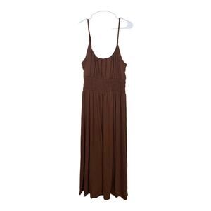 Old Navy Tall Women Brown Maxi Dress Smocked Chest Stretch Size L